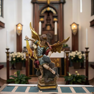 Nouveau Design S. Michele archange Statue Art chrétien décor à la maison Souvenir religieux résine catholique produits religieux noël - Product Image 5