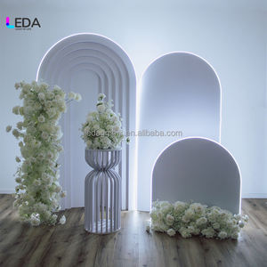 ฉากหลังงานแต่งงานอะคริลิคขนาดใหญ่ทันสมัย LEDA พร้อมแถบไฟ LED ตกแต่งงานปาร์ตี้ ฉากหลังงานแต่งงาน PVC สำหรับงานอีเว้นท์ - Product Image 4