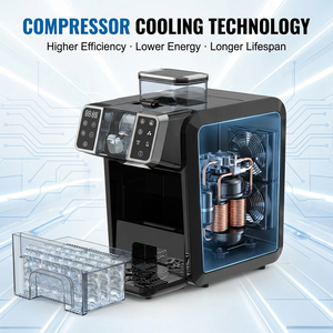เครื่องทำน้ำแข็ง SOHEF Rapid 2 in <span class=keywords><strong>1</strong></span> อัตโนมัติและเครื่องปั่นสมูทตี้ กำลังมอเตอร์ 150 วัตต์ สำหรับทำน้ำแข็งปั่นสำหรับค็อกเทลแช่แข็งและไวน์ - Product Image 5