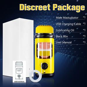 Masturbateur masculin automatique Sex Toys pour hommes Masturbateurs mains libres Chauffage Pénis Pompe Stroker 3D Texturé Poussée tasse orale - Product Image 6