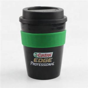 Taza de café negra reutilizable, ecológica, 12oz - Product Image 4