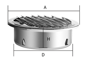 エアーアウトレットステンレススチール黒/白/グレーベントソフィットルーバーグリルカバー用ドライヤーベントダクトレジスターグリル - Product Image 4