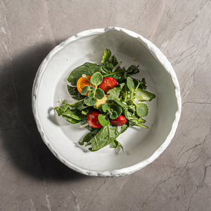Assiettes en Porcelaine de Haute Qualité, Nouveau Design, <span class=keywords><strong>Motif</strong></span> Pierre Mate <span class=keywords><strong>Noir</strong></span> et Blanc, Modernes et Créatives pour la Restauration - Product Image 2