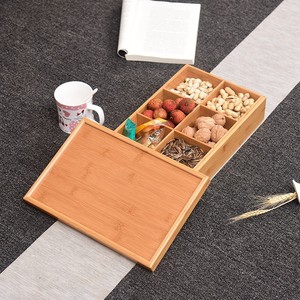 Caja de Bambú para Aperitivos con Tapa, Rectangular, 3.2cm de Alto, Hecha a Mano, para Guardar Frutas en la Sala de Estar - Product Image 2