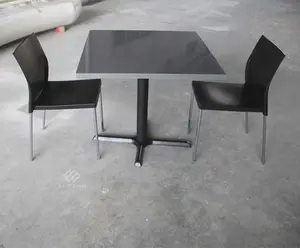 Custom made square design Chinese acrylic solid surface modern cafe chairs and tables