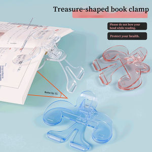 透明プラスチック製ブッククリップノートカバーポータブル再使用可能反回転固定読書本クロスボーダー家庭雑貨 - Product Image 4