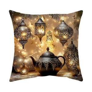 Funda de Almohada de Ramadán al por Mayor, Funda de Cojín con Diseño de <span class=keywords><strong>Luna</strong></span> y Mezquita para Sofá, Sala de Estar, Eid Mubarak - Product Image 2