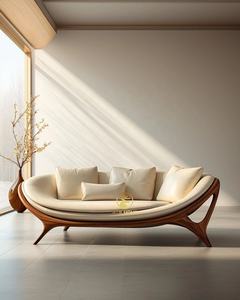 Futuristische Ästhetik moderne Sofa Innendekoration Doppels ofa gute Qualität maßge schneiderte Wohn möbel - Product Image 4