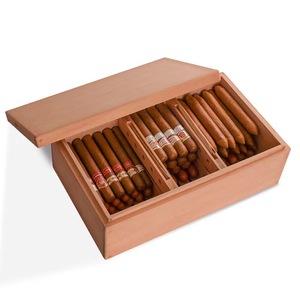 Boîte à cigares en bois rétro, grande capacité, rectangulaire, anti-humidité, pour le stockage à domicile, humidor - Product Image 1