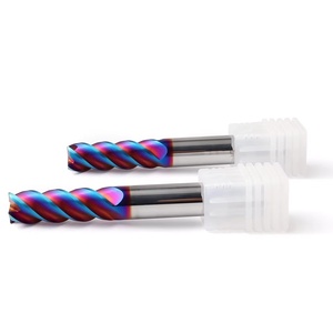 Hrc65アルチンコーティングタングステンカーバイドコーナー半径エンドミルR0.2/R0.5/R1 4フルートODMカスタマイズ可能なCNCルーターブルノーズカッター - Product Image 5