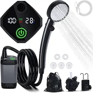 Douche électrique de <span class=keywords><strong>camping</strong></span> en plein air Douche de <span class=keywords><strong>camping</strong></span> portable <span class=keywords><strong>pour</strong></span> la douche en plein air Lavage de voiture Bain d'animaux - Product Image 3