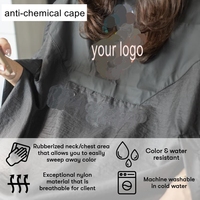 Cape de salon en nylon Vinnie CP02 avec fermeture à pression pour la coloration des cheveux et les fournitures de cosmétologie, robe de coupe de cheveux