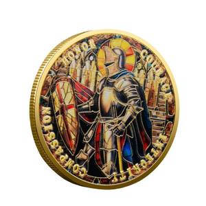 Pièce commémorative Ange Gardien et Guerrier Courageux - Jeton Métallique Porte-Bonheur Coloré pour Protection et Courage - Product Image 3