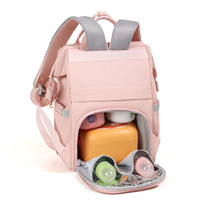Sac à dos convertible antivol pour poussette, sac de rangement fonctionnel pour le change et les couches de bébé