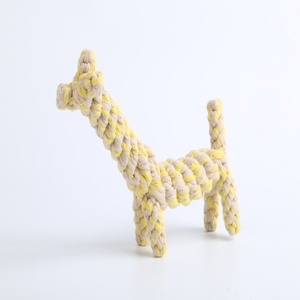 Giocattolo per Cani a Forma di Giraffa in Corda di Cotone Gialla 2025, Simpatico Giocattolo da Masticare per Animali Domestici - Product Image 2