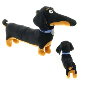 Knuffels Hond 18*10 Stuff Pluche Speelgoed Baby Zwart Speelgoed Vakantie Verjaardagscadeau Teckel Hond