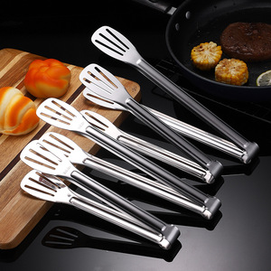 Pinzas para alimentos de acero inoxidable 304, pinzas para barbacoa, pinzas para carne, pinzas para pan de tres líneas, pinzas para alimentos, suministros para hoteles - Product Image 1