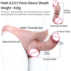 6 Inch <b>Dildo</b> Sleeve Strap on <b>Dildo</b> Pants for Men Silicone Harness Hollow <b>Dildo</b> Pants with Hole - Product Image 6
