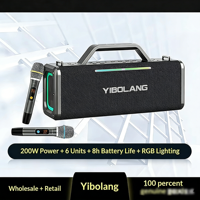 OEM Custom Brand X49PLUS untuk Speaker Portabel 5.0 200W Daya Tinggi Baterai Lithium KTV Pencahayaan RGB