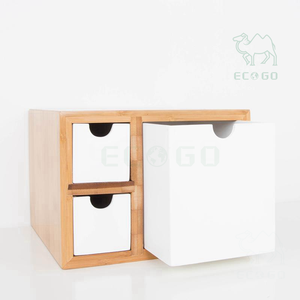 อุปกรณ์จัดระเบียบโต๊ะไม้ไผ่พร้อมลิ้นชักสำหรับใช้ในสำนักงานสำหรับบ้าน - Product Image 6