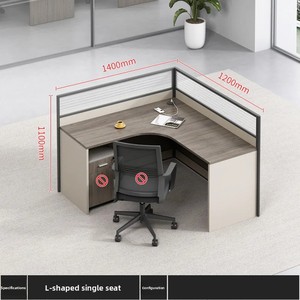 Design moderno sedia scrivania da ufficio combinazione con titolare di carta pannello di legno Workstation per azienda personale dipendente per il lavoro di Computer - Product Image 6