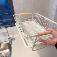 Égouttoir de comptoir en métal sur pied pour vaisselle et bols, étagère de rangement multifonctionnelle pour cuisine