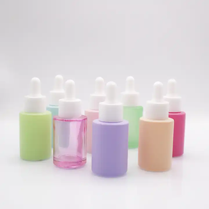 Flacon compte-gouttes en verre dépoli transparent de 30 ml (1 oz) pour cosmétiques, huiles, sérums, huiles essentielles et liquides – Finition mate - Product Image 1