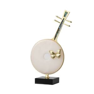 Adorno <span class=keywords><strong>de</strong></span> Pipa (Lira China) Evelyn, Artesanía en Jade, Decoración para el Hogar <span class=keywords><strong>de</strong></span> Lujo Ligero y Moderno - Product Image 2