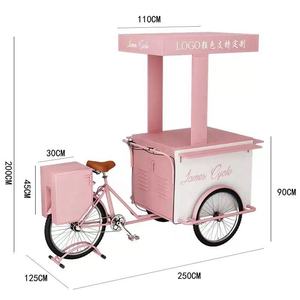 Chariot mobile à trois roues personnalisable LUX, idéal pour la restauration, la promotion de café et de fleurs, et la vente de produits de rue - Product Image 2