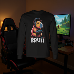 Maglietta a maniche lunghe Capybara per bambini, maglia da gaming con stampa digitale e girocollo - Product Image 2