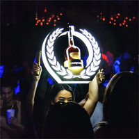 Présentoir de bouteille en acrylique LED en forme de guitare pour Tequila Don Julio, Vodka, Whisky, Vin, Miami Lounge