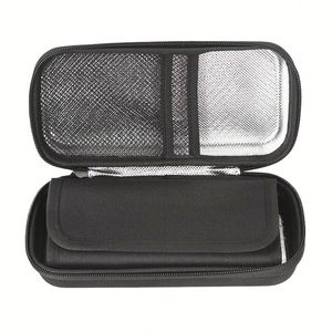 SANJIN 2026 Nouvelle sacoche isotherme portable noire étanche pour insuline avec fermeture éclair et compartiment pour glace EVA pour médicaments - Product Image 1