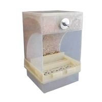 Cage de graine suspendue en plastique acrylique, 1 pièce, bouddha africain amour, oiseaux nourriture, automatique avec accessoires sur support