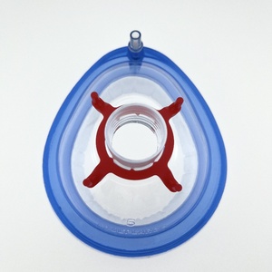 Masker CPR medis PVC bantalan udara, masker anestesi kualitas tinggi dengan katup sekali pakai untuk mesin anestesi - Product Image 6