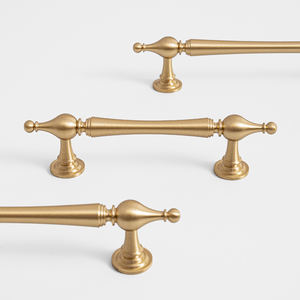 Santaya Poignée moderne en laiton massif Finition brossée Meubles Armoire Tiroir Bouton pour chambre Armoires de cuisine Poignées en zinc Commode - Product Image 1