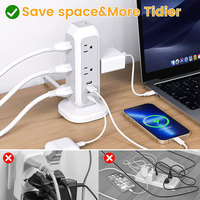 Prise intelligente Worldplug, chargeur mural électrique, protection contre les surtensions, rallonge multiprise avec ports USB