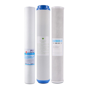 Cartucho de filtro de carbón activado comprimido de algodón PP de boca plana de 20 pulgadas para purificador de agua 508 mm x 60 mm - Product Image 3