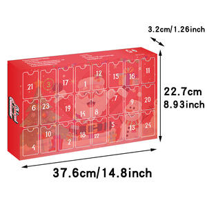 HY Llaveros de plástico con diseño de camión navideño, Caja Sorpresa, Set de Calendario de 24 Días para Recuerdos de Fiestas Navideñas, Cajas Misteriosas de Ingeniería - Product Image 6