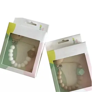 Attache-sucette boîte à papier soin produit bébé emballage en carton boîtes personnalisées anneau de dentition pour bébé