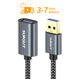 Ready to Ship SUNGUY 5Gbps High Speed Nylon Braided Data <b>Cable</b> <b>cable</b> de carga Fast Charging USB <b>Cables</b> for EU Market - Product Image 1