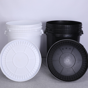 10 ליטר לבן שחור גדול פלסטיק דלי עם מכסה - Product Image 4