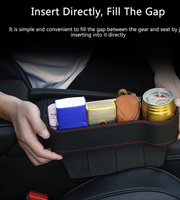 Nouveau luxe en cuir PU siège de voiture côté Gap Filler support de stockage téléphone porte-gobelet boîte de rangement organisateur de voiture