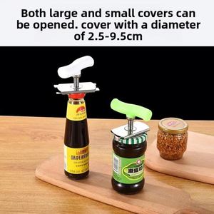 Ouvre-bouteille en acier inoxydable pour bouteilles en plastique/bocaux/capuchons à vis, gadget de cuisine en métal, outil promotionnel pour bars, cadeaux promotionnels - Product Image 2