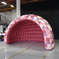 Tente gonflable Arty Disco Igloo Half Dome avec des caractéristiques résistantes aux intempéries et imperméables, tailles personnalisables pour la publicité