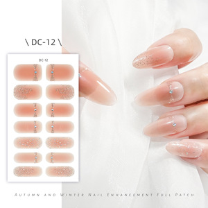 Autocollants pour ongles en gel semi-durcis, design métallique, enveloppes pour ongles en gel UV, autocollants adhésifs pour nail art, pour manucure en salon - Product Image 6