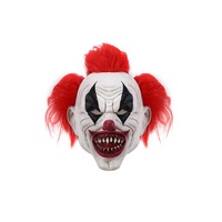 Masque de clown classique en caoutchouc, accessoires de costume pour fête d'horreur de Noël, couvre-chef de cosplay souriant effrayant, pour fête d'horreur et événements à thème 'Escape'