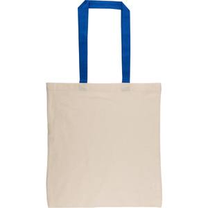 Bolsa de Compras Maris de Algodón 140 Gm2 Azul Medio para Uso Diario con Asa Superior y Asa Larga para la Mano, Hecha en Italia - Product Image 1