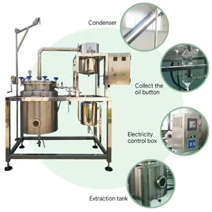 Destilador de aceite esencial de alta velocidad, extractor de agua de rosas