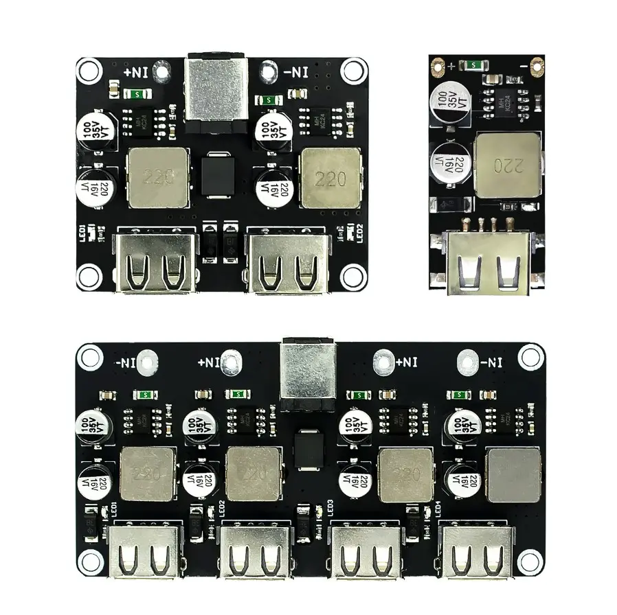 USB QC3.0 QC2.0 DC-DC Buck Converter Charging Step Down Module 6-32V 9V 12V 24V to Fast Quick Charger Circuit Board 3V 5V 12V