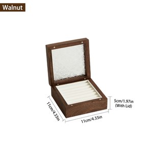 Gegraveerd Milieuvriendelijk Massief Hout Multi-Functionele Ruimte Te Besparen Moderne Fabriek Directe Sieraden Organizer Doos Voor Ringopslag - Product Image 5